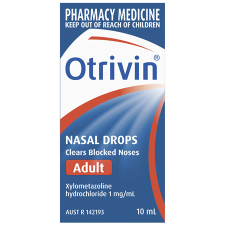 Otrivin Adult Nasal Drops, for Blocked Nose, 10mL
