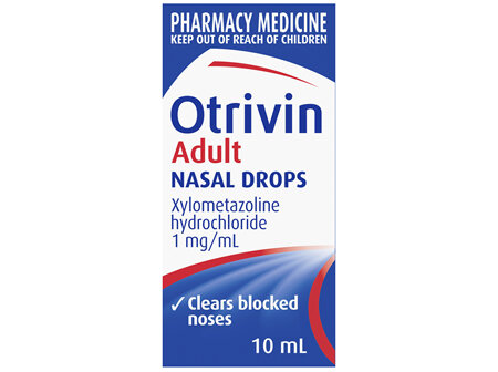 Otrivin Adult Nasal Drops, for Blocked Nose, 10mL