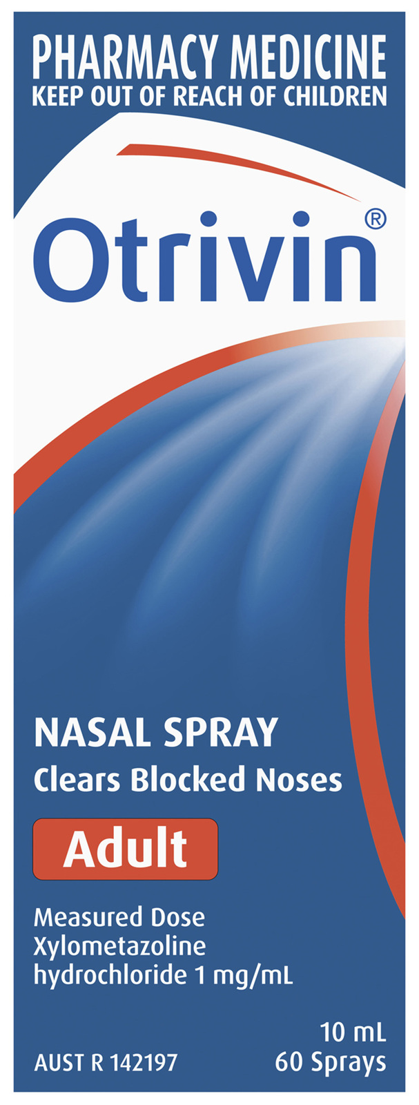 Otrivin Adult Nasal Spray, for Blocked Nose, 10mL Medicines to Midnight