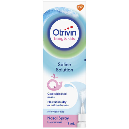 Otrivin Baby & Kids  Nasal Spray for cleansing nasal cavities, 15mL