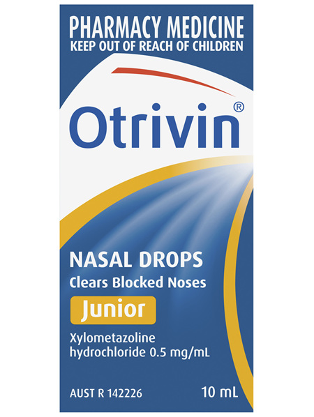 Otrivin Junior Nasal Drops, for Blocked Nose, 10mL