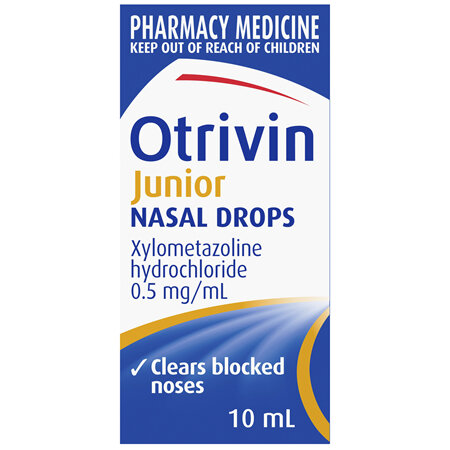Otrivin Junior Nasal Drops, for Blocked Nose, 10mL
