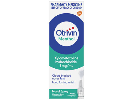 Otrivin Nasal Spray 10ml Menthol