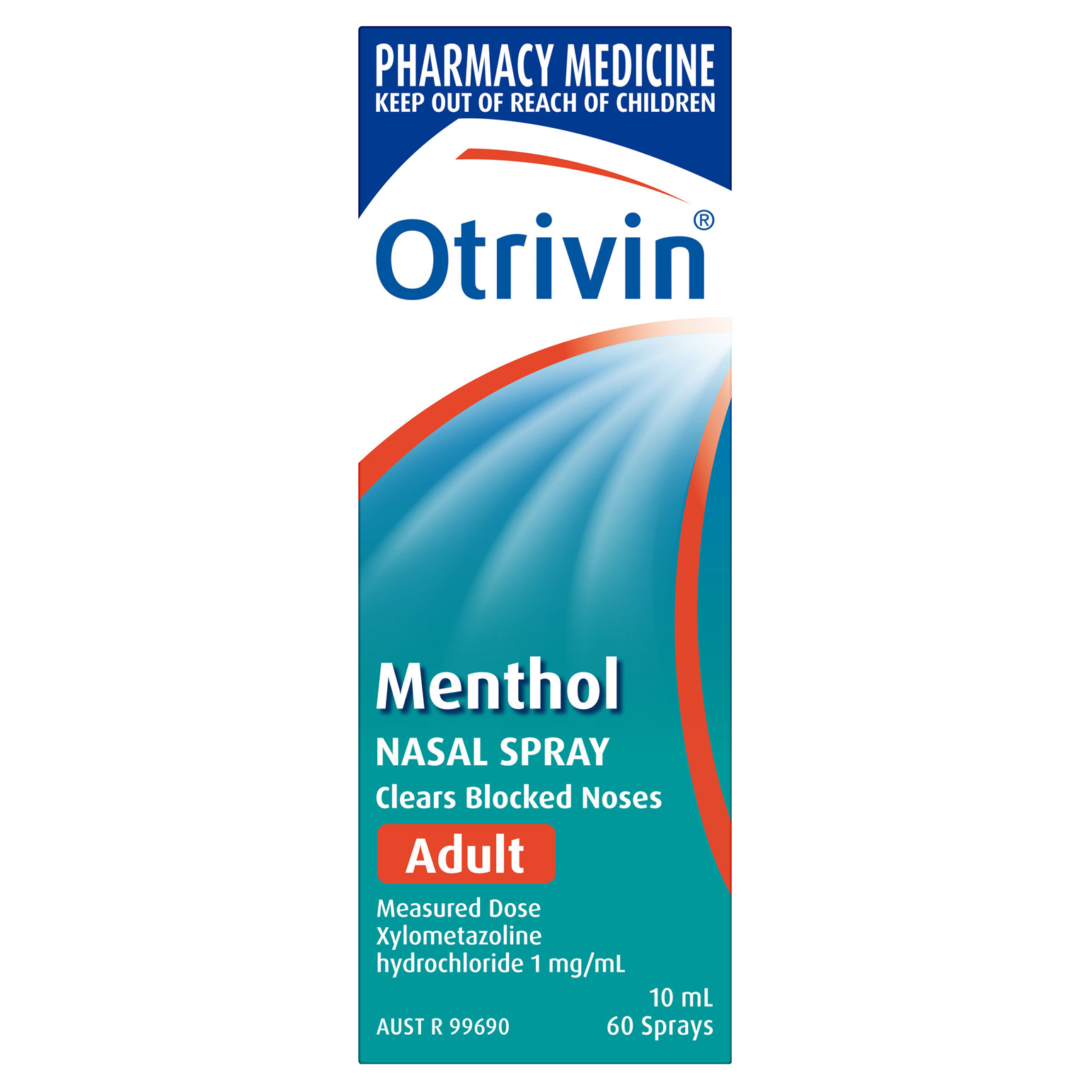 Otrivin Nasal Spray Menthol Adult 10mL - Central Pharmacy Mosgiel