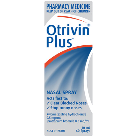 Otrivin Plus Nasal Spray, Blocked and Runny Nose, 10mL