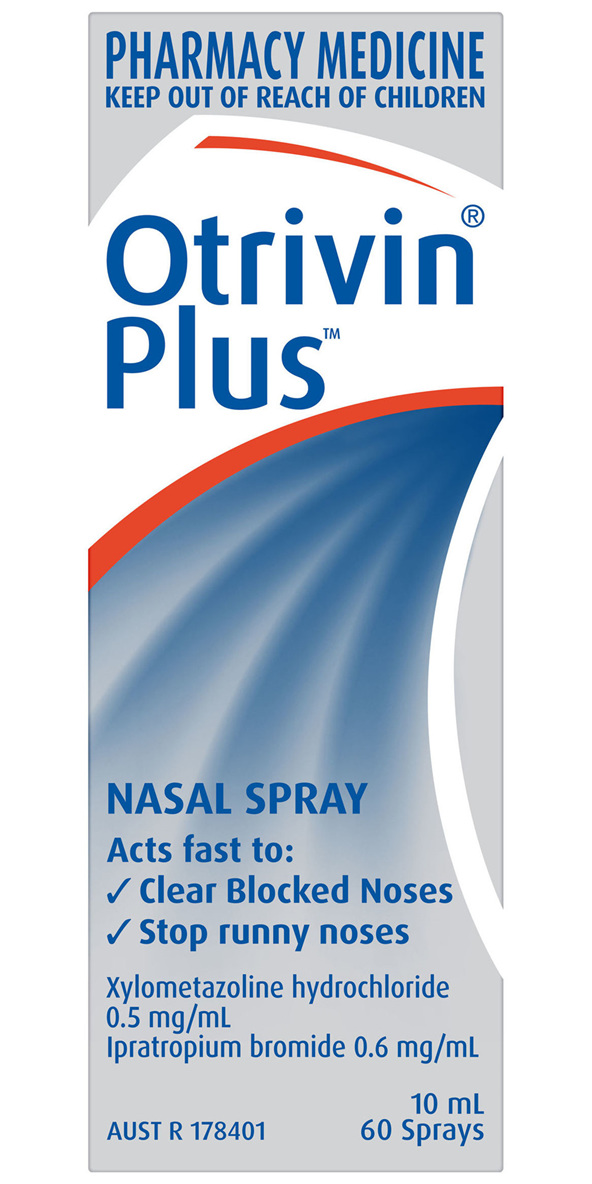 Otrivin Plus Nasal Spray, Blocked and Runny Nose, 10mL Feilding