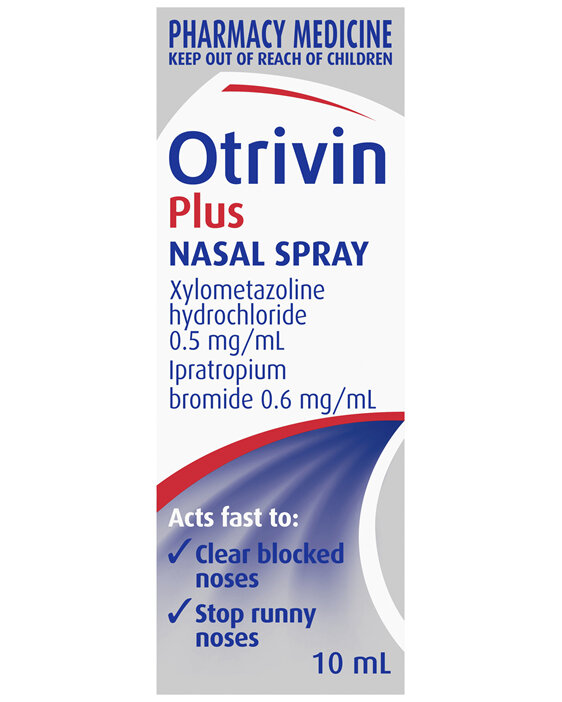 Otrivin Plus Nasal Spray, Blocked and Runny Nose, 10mL