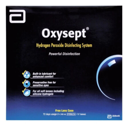 OXYSEPT Tabs 72 3X240ml & Lens Case