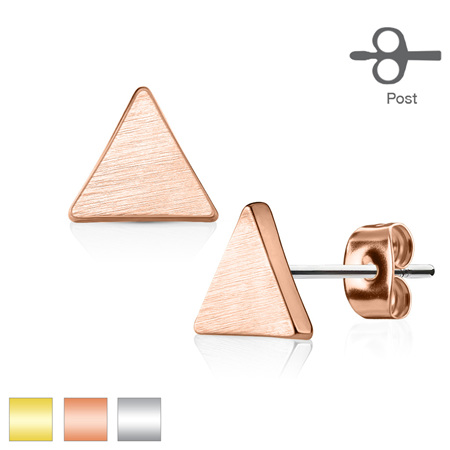 Pair of Solid Triangle Earring Studs