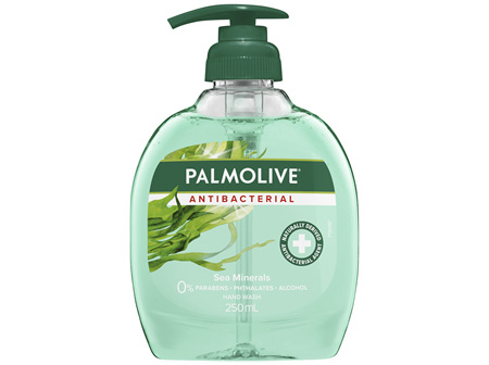 Palmolive Antibacterial Liquid Hand Wash Soap 250mL, Sea Minerals Pump, No Parabens Phthalates or
