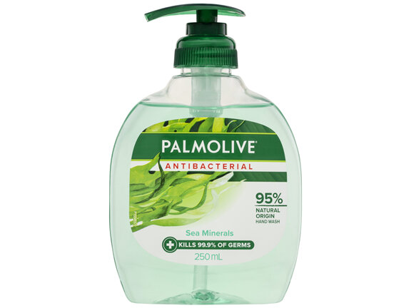 Palmolive Antibacterial Liquid Hand Wash Soap 250mL, Sea Minerals Pump, No Parabens Phthalates or