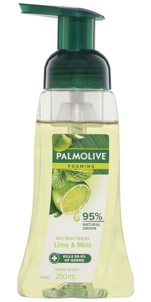 Palmolive Foaming Antibacterial Hand Wash Soap, 250mL, Lime & Mint Pump