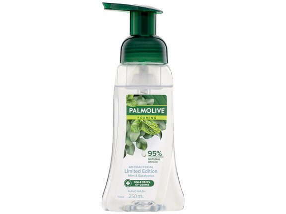 Palmolive Foaming Antibacterial Liquid Hand Wash Soap, 250mL, Mint & Eucalyptus Pump, Limited