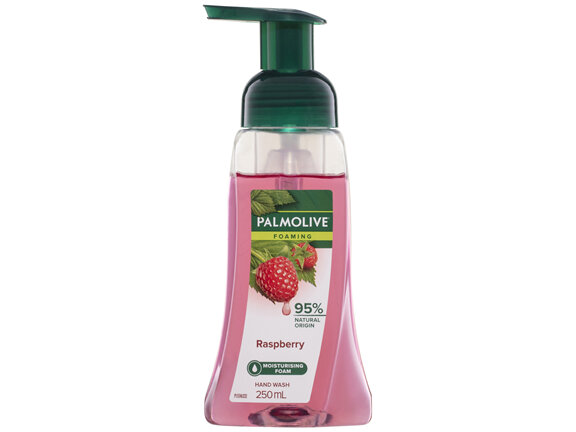 Palmolive Foaming Hand Wash Soap, 250mL, Raspberry Pump, No Parabens Phthalates or Alcohol