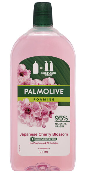 Palmolive Foaming Liquid Hand Wash Soap, 500mL, Japanese Cherry Blossom Refill and Save