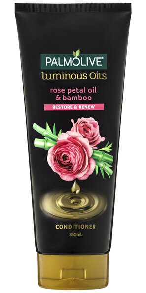 Palmolive Luminous Oils Hair Conditioner, 350mL, Rose Petal Oil and Bamboo, Restore and Renew