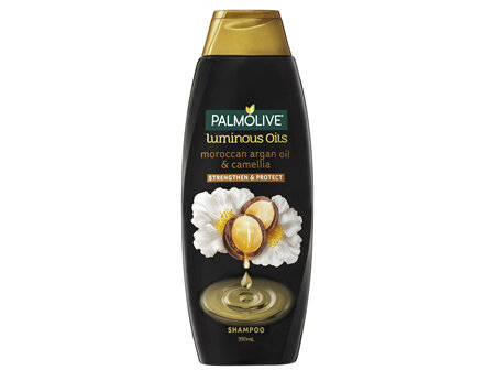Palmolive Luminous Oils Hair Shampoo, 350mL, Moroccan Argan Oil and Camellia, Strengthen and