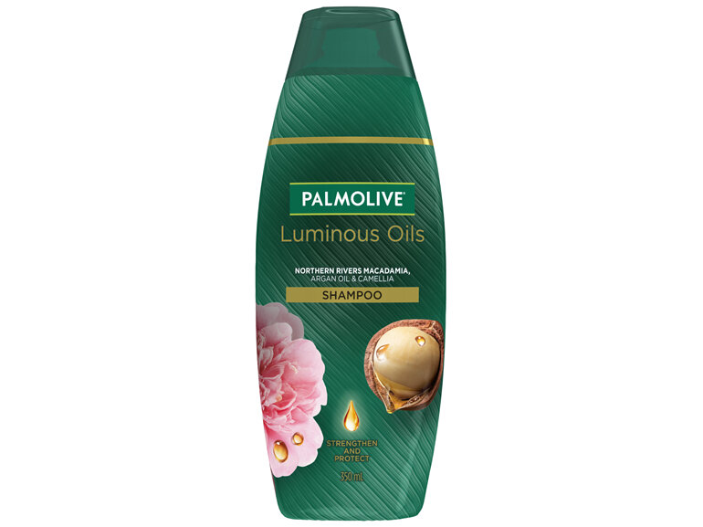 Palmolive Luminous Oils Hair Shampoo, Northern Rivers Macadamia, Argan Oil & Camellia, 350mL,