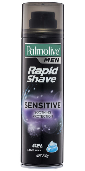 Palmolive Men Rapid Shave Gel Sensitive Soothing Protection with Aloe Vera 200g