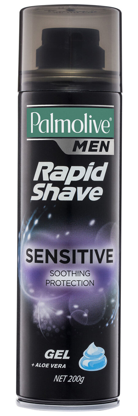 Palmolive Men Rapid Shave Gel Sensitive Soothing Protection with Aloe Vera 200g