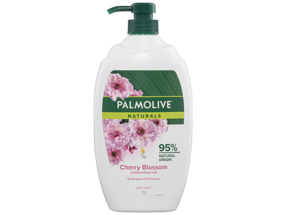 Palmolive Naturals Body Wash, 1L, Cherry Blossom, with Moisturising Milk