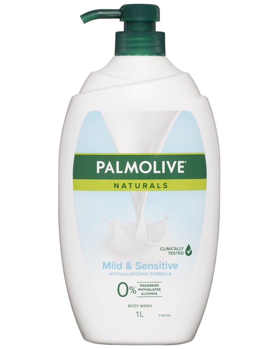 Palmolive Naturals Body Wash 1L Mild & Sensitive Soap Free Shower Gel, Clinically Tested, Non