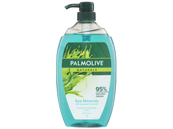 Palmolive Naturals Body Wash, 1L, Sea Minerals with Seaweed and Sea Salt, No Parabens