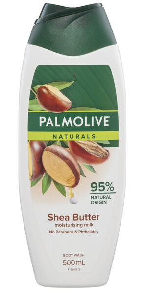 Palmolive Naturals Body Wash, 500mL, Shea Butter With Moisturising Milk, No Parabens or Phthalates