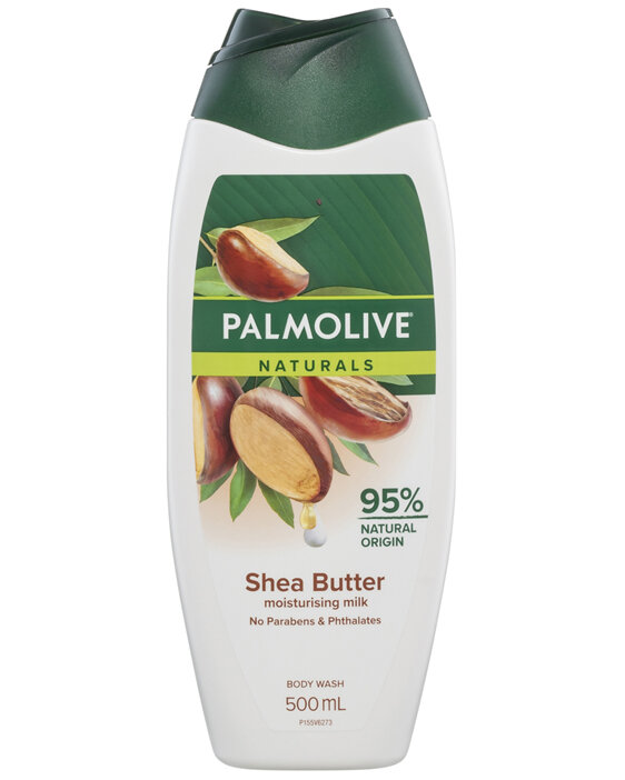 Palmolive Naturals Body Wash, 500mL, Shea Butter With Moisturising Milk, No Parabens or Phthalates