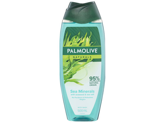 Palmolive Naturals Body Wash Sea Minerals, 500mL, Vitamin E to Nourish Skin