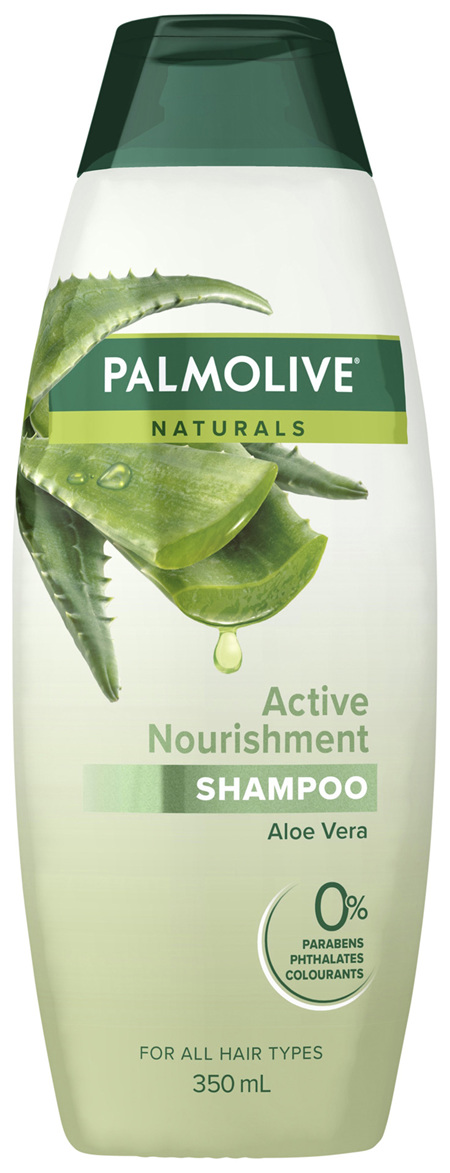 Palmolive Naturals Hair Shampoo, 350mL, Active Nourishment with Natural Aloe Vera Extract, For All