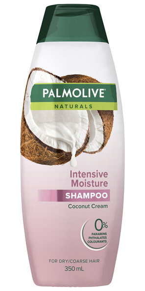 Palmolive Naturals Hair Shampoo, 350mL, Intensive Moisture with Coconut Cream, For Coarse or Dry