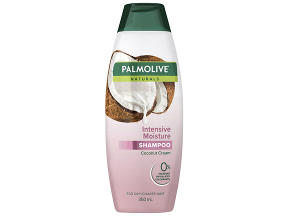 Palmolive Naturals Hair Shampoo, 350mL, Intensive Moisture with Coconut Cream, For Coarse or Dry