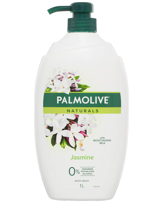 Palmolive Naturals Jasmine Body Wash, 1L, with Moisturising Milk, No Parabens Phthalates or Alcohol