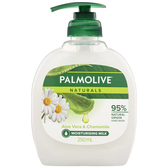 Palmolive Naturals Liquid Hand Wash Soap, 250mL, Aloe Vera & Chamomile Pump, No Parabens Phthalates