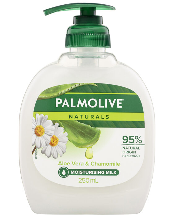 Palmolive Naturals Liquid Hand Wash Soap, 250mL, Aloe Vera & Chamomile Pump, No Parabens Phthalates