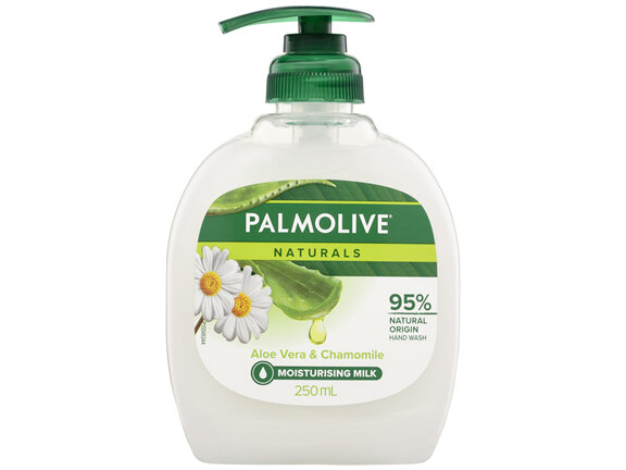 Palmolive Naturals Liquid Hand Wash Soap, 250mL, Aloe Vera & Chamomile Pump, No Parabens Phthalates