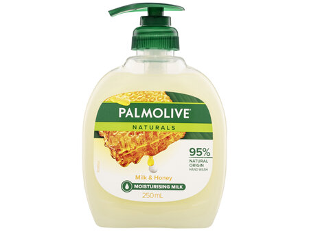 Palmolive Naturals Liquid Hand Wash Soap, 250mL, Milk & Honey Pump with Moisturising Milk, No