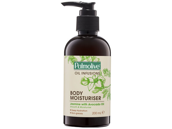 Palmolive Oil Infusions Smooth & Moisturise Body Moisturiser Jasmine with Avocado Oil Pump 200mL