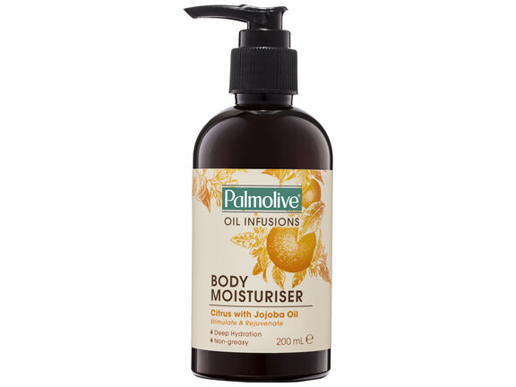 Palmolive Oil Infusions Stimulate & Rejuvenate Body Moisturiser Citrus with Jojoba Oil Pump 200mL