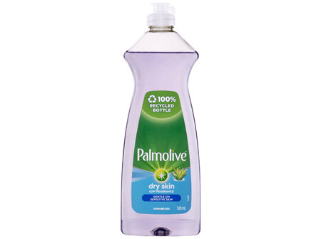Palmolive Regular Dishwashing Liquid, 500mL, Gentle on Sensitive Skin, Low Fragrance, With Aloe