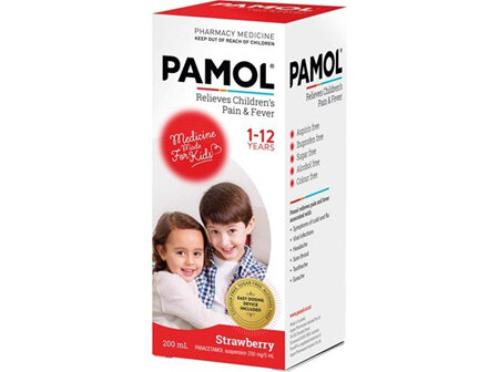 Pamol Child Liquid Strawberry 200ml