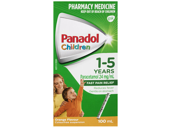 Panadol Children 1-5 years Colourfree Suspension, Orange Flavour, 100ml