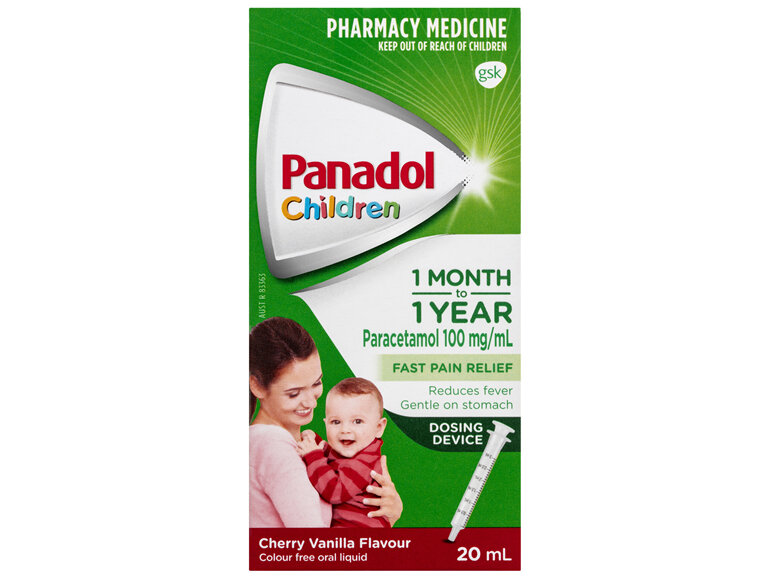 Panadol Children 1 Month – 1 Year Baby Drops With Dosing Device, Fever & Pain Relief, 20 ML - Moorebank Day & Night Pharmacy