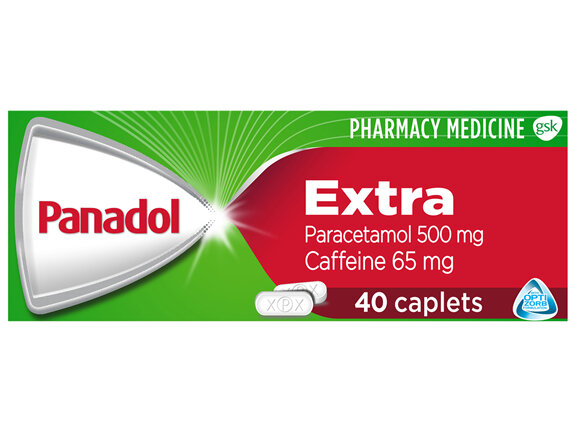 Panadol Extra for Pain Relief, Paracetamol & Caffeine -  500mg 40 Caplets