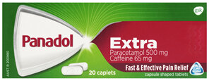 Panadol Extra with Optizorb, Paracetamol Pain Relief Caplets, 20
