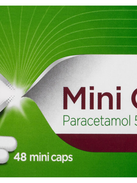 Panadol Mini Caps for Pain Relief, Paracetamol - 500 mg 48 Mini Caps