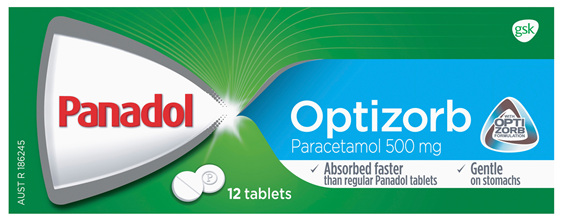 Panadol Optizorb Paracetamol 500mg 12 Tablets