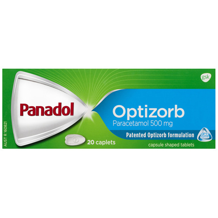 Panadol Optizorb Paracetamol 500mg 20 Caplets