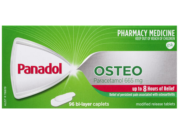 Panadol Osteo for Osteoarthritis, Paracetamol - 665mg 96 Caplets